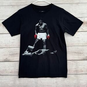 Muhammed Ali Over Sonny Liston T Shirt Mens Small Black Legend Boxing Cassius